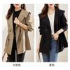 Womens Short Trench Coat Casual Slim Fit Double Breasted Blazer Petites