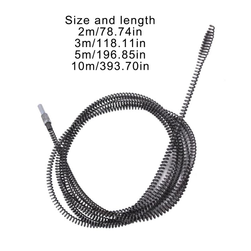 User Friendly Electric Pipe Unclogger Multifunctional Electric Drainage Spring Multiple Quick Fixing for Various Drainage