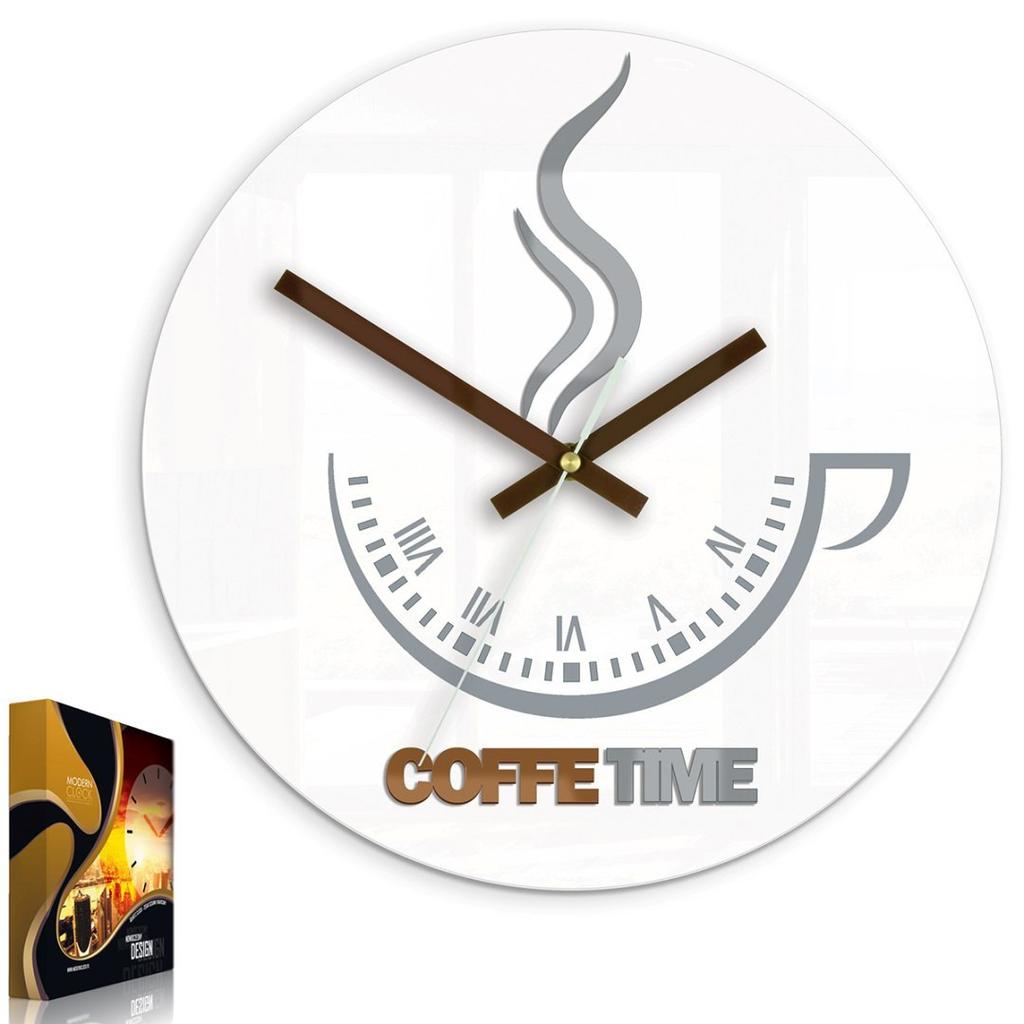 Zegar ścienny coffee time ii white lumarko!
