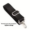 Adjustable Heavy-Duty Nylon Crossbody Shoulder Strap, Rotating Hook & Heringle Bone Design, Bag Accessory, Modern Accessory, Metallic Swivel Hook