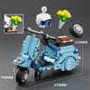 NEW Figurine City Series Seaside Ride: Overseas Chinese Homeland Motorcycle Building Blocks, Mini Scooter, Motorcycle Model, Toy