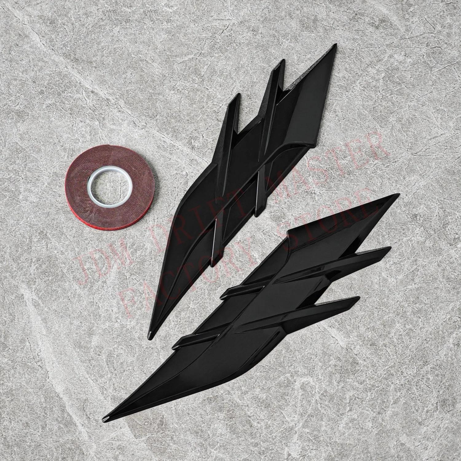 2pcs Universal Front Bumper Lip Decoration Diffuser Splitter Fins Body Spoiler Canards Valence Chin Car Tuning Canard