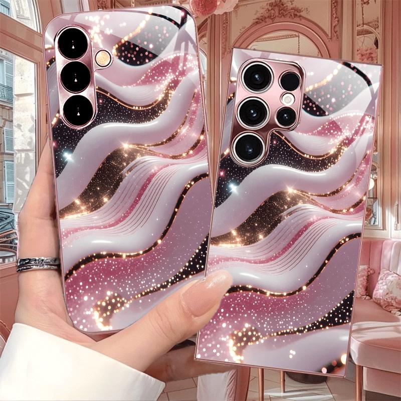 Textur Neu Exquisit Luxus High-End Handyhülle Glas Handyhülle für Samsung Galaxy S26 S25 S24 S23 S22 S21 FE Ultra Plus