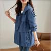 Plus Size Women's Spring Mid-length Windbreaker Jacket Women's Spring and Autumn Models