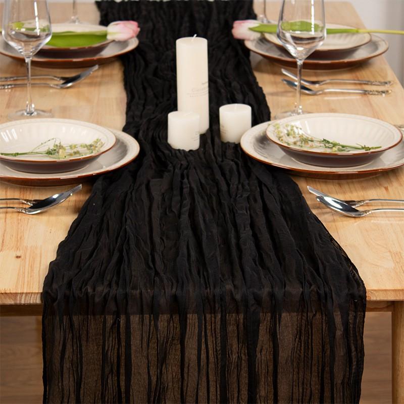Sheer Voile Table Runner Wedding Birthday Party Decor