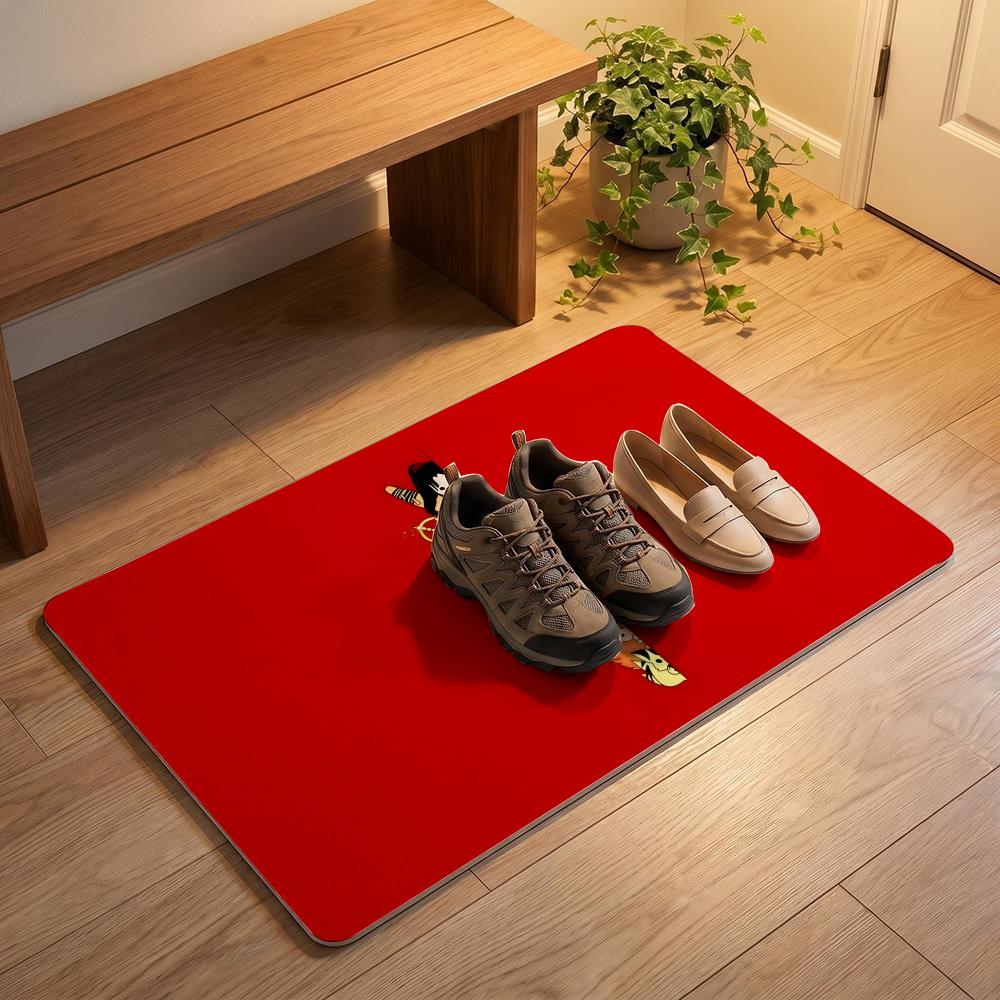 I-Inuyashas Anime Floor Mat Diatomite Bath Mat Super Absorbent Non-slip Easy To Clean Suitable For Bathroom Kitchen