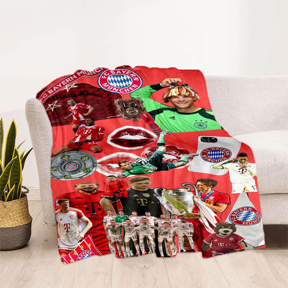 Bayern Munich Blanket Soft & Cozy Suitable for Office Chair Sofa Bedding for All Seasons Stylish Decor Perfect Gift for Relatives and Friends
