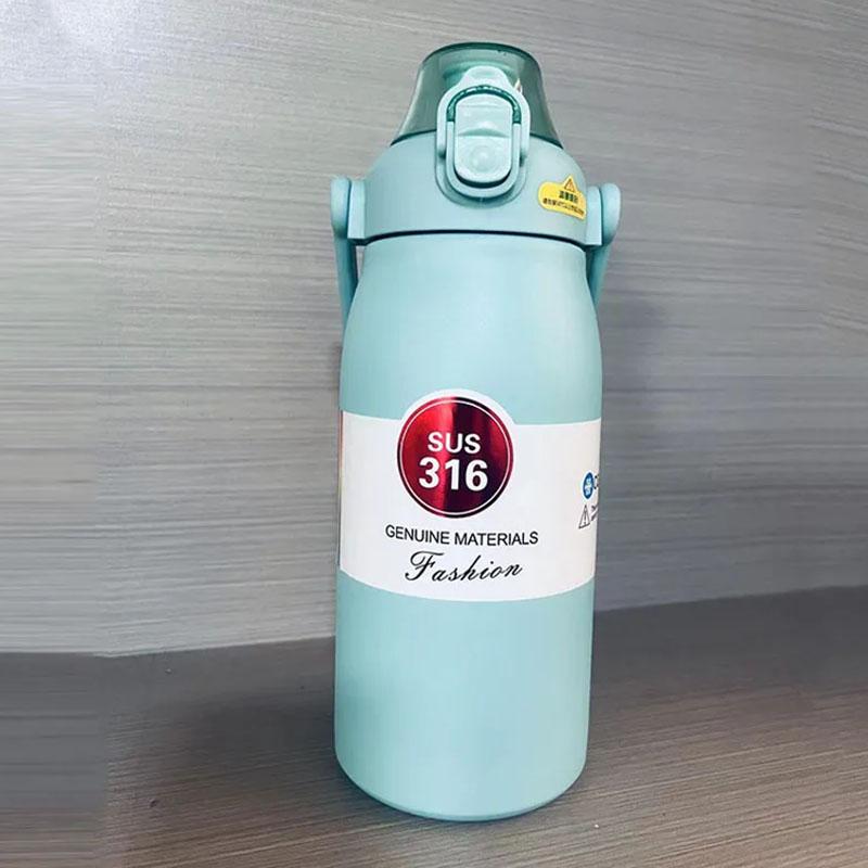 1.2L Thermos Bottle Large Capacity Thermal Thermo Water Bottle Stainless Steel Thermo Bottle Portable Thermal Mug Insulated Cup
