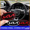 1Pcs Car Steering Wheel Sticker Emblem Decal Badge Decoration Accessories For Rio Sportage R K3 K4 K5 K6 K7 K8 Ceed Sorento Cerato Soul