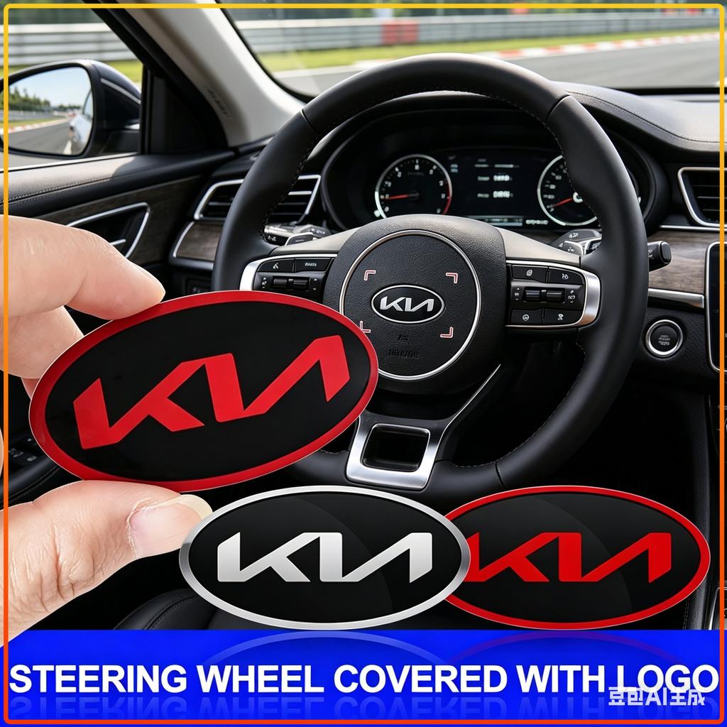 1Pcs Car Steering Wheel Sticker Emblem Decal Badge Decoration Accessories For Kia Rio Sportage R K3 K4 K5 K6 K7 K8 Ceed Sorento Cerato Soul