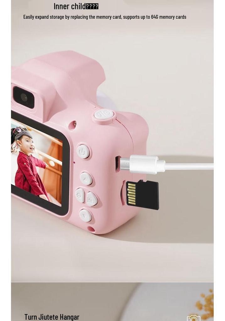 High-Pixel Children's Camera Toy for Photos and Videos - Perfect Girl's Birthday or Children's Day Gift X2-ZCM