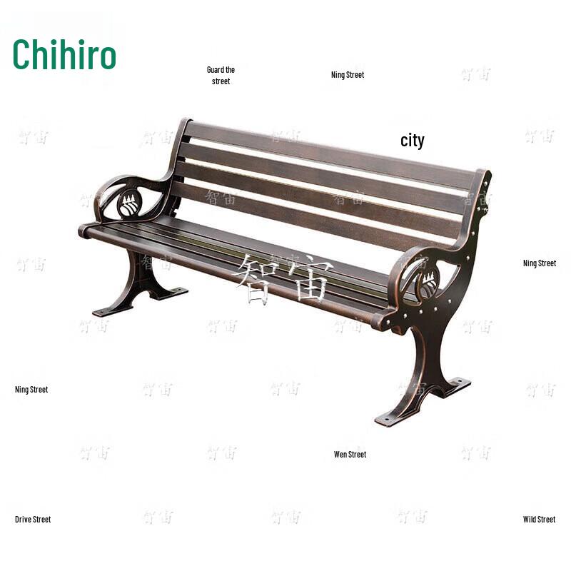 Парковая скамья Zhizhou Outdoor Dolphin из литого алюминия