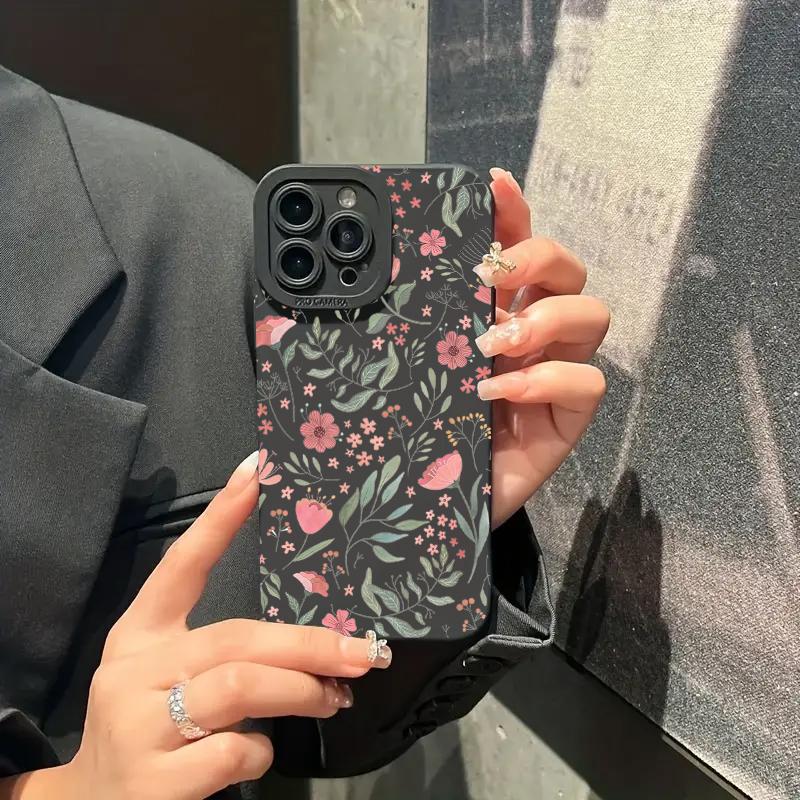Fresh Rainbow Floral Art Print Phone Case for iPhone 17 16 15 14 13 12 11 Series Pro Max Plus Double Layer Protection