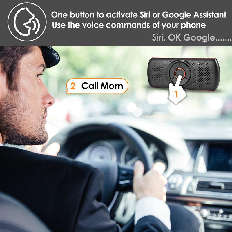 Car Bluetooth Hands-free Speaker T826: Sun Visor MP3 & Subwoofer