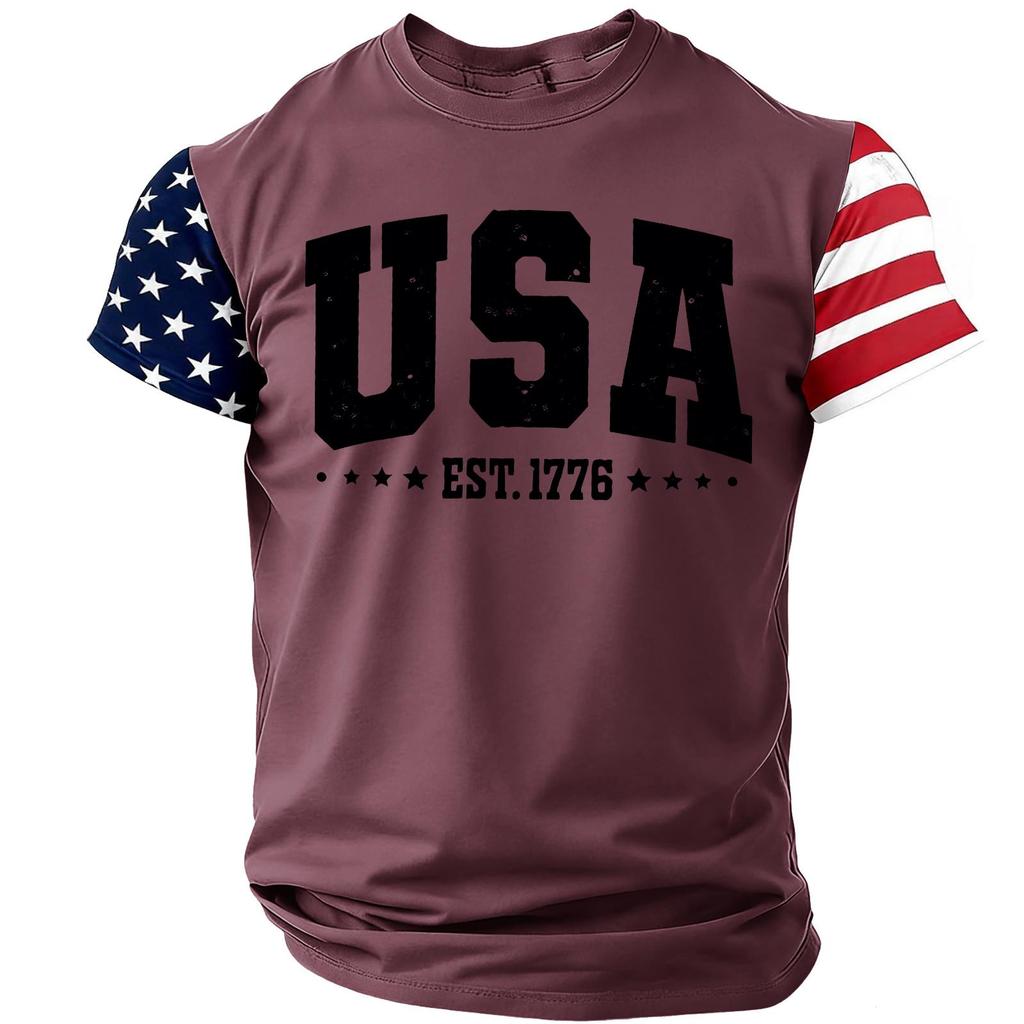 Men's Casual Round Neck Lightweight Breathable Short-Sleeve Top