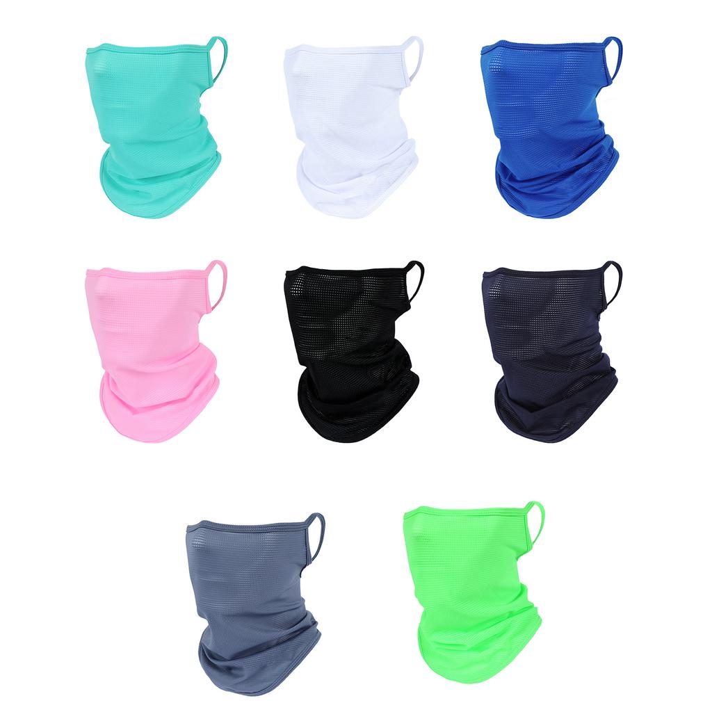 Breathable Bandana Face Mask for Cycling Hiking Elastic Ice Silk Tube Scarf Headband Neck Gaiter Snood Outdoor Headwear
