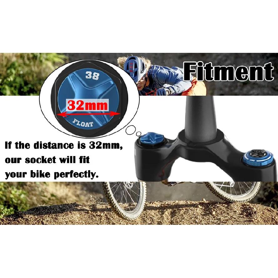 32mm Bike Fork Topcap Socket Tool Compatible for Fox Fork Series of 36,38,40 Use for 3/8" Ratchet Drive