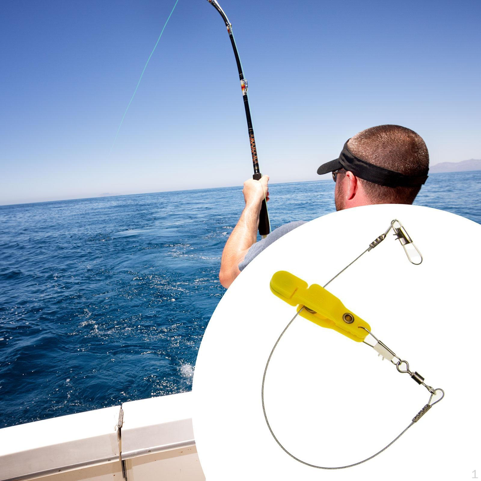 

10 Downrigger Release Clips, Quick Line Clips for Planing Board, Trolling Fishing жовтий