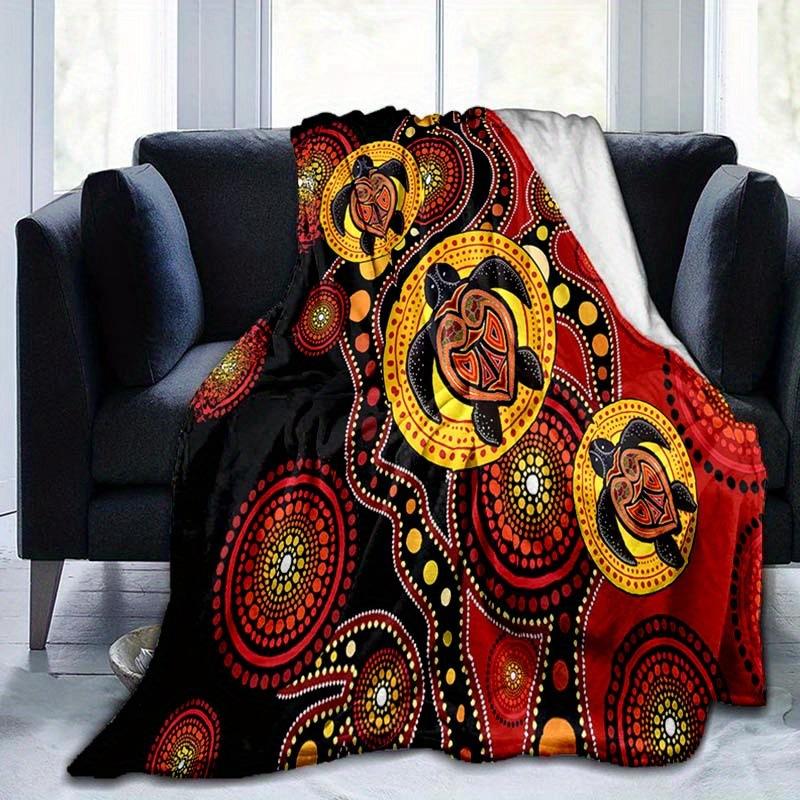Australian turtle print blanket flannel blanket for sofa office car blanket room decoration