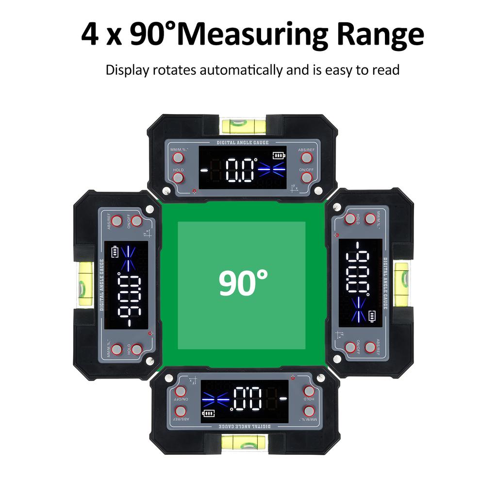 Digital Angle Gauge Liquid Leveler Finder Inclinometer Bevel Gauge XY Axis