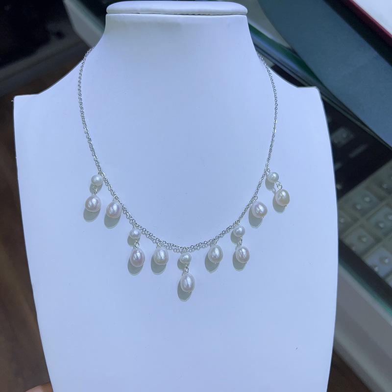 French Romantic Gypsophila Pearl Princess Necklace