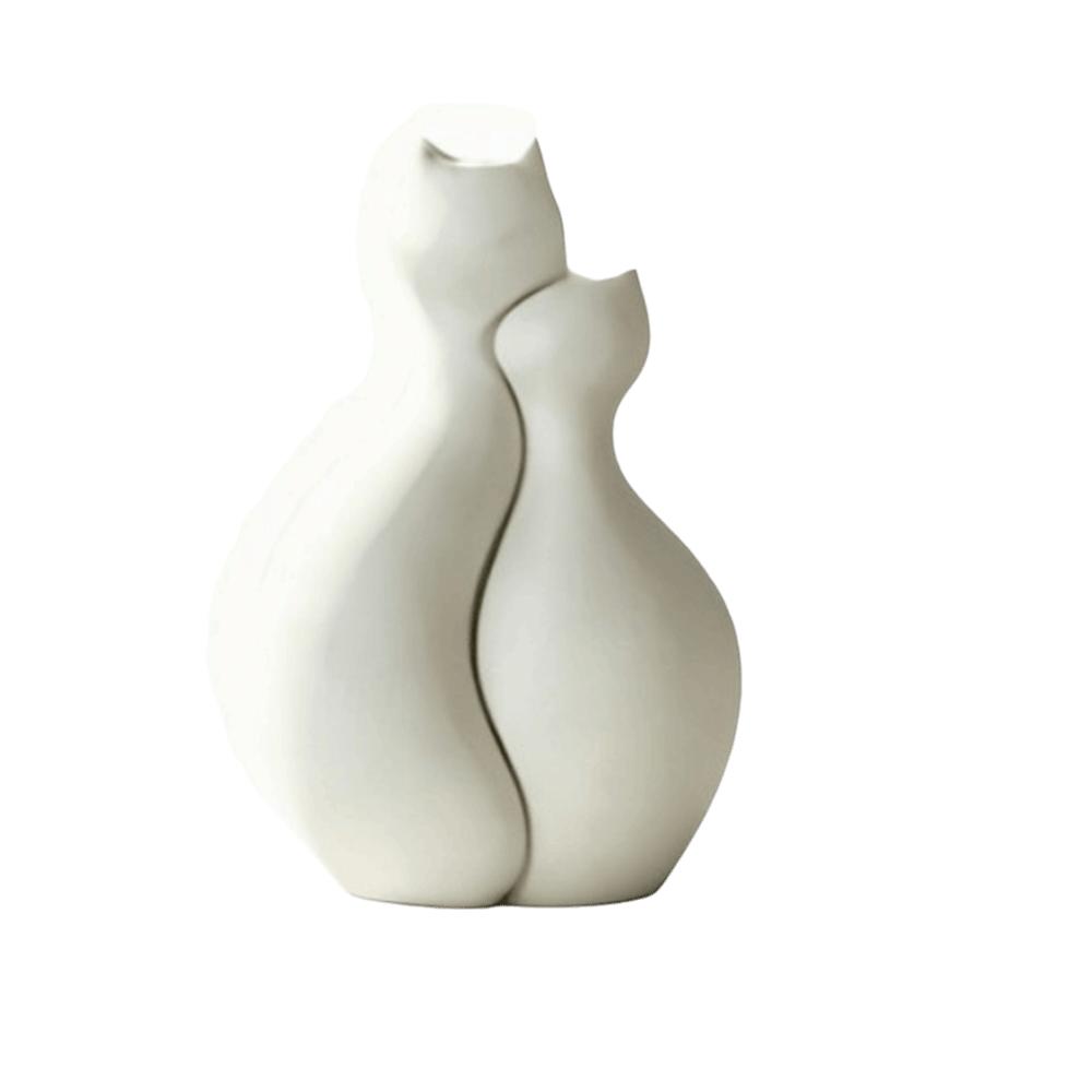 3D Printed Flower Vase Sculpture Home Decoration Modern Sense Pencil Storage Gift Occasion белый
