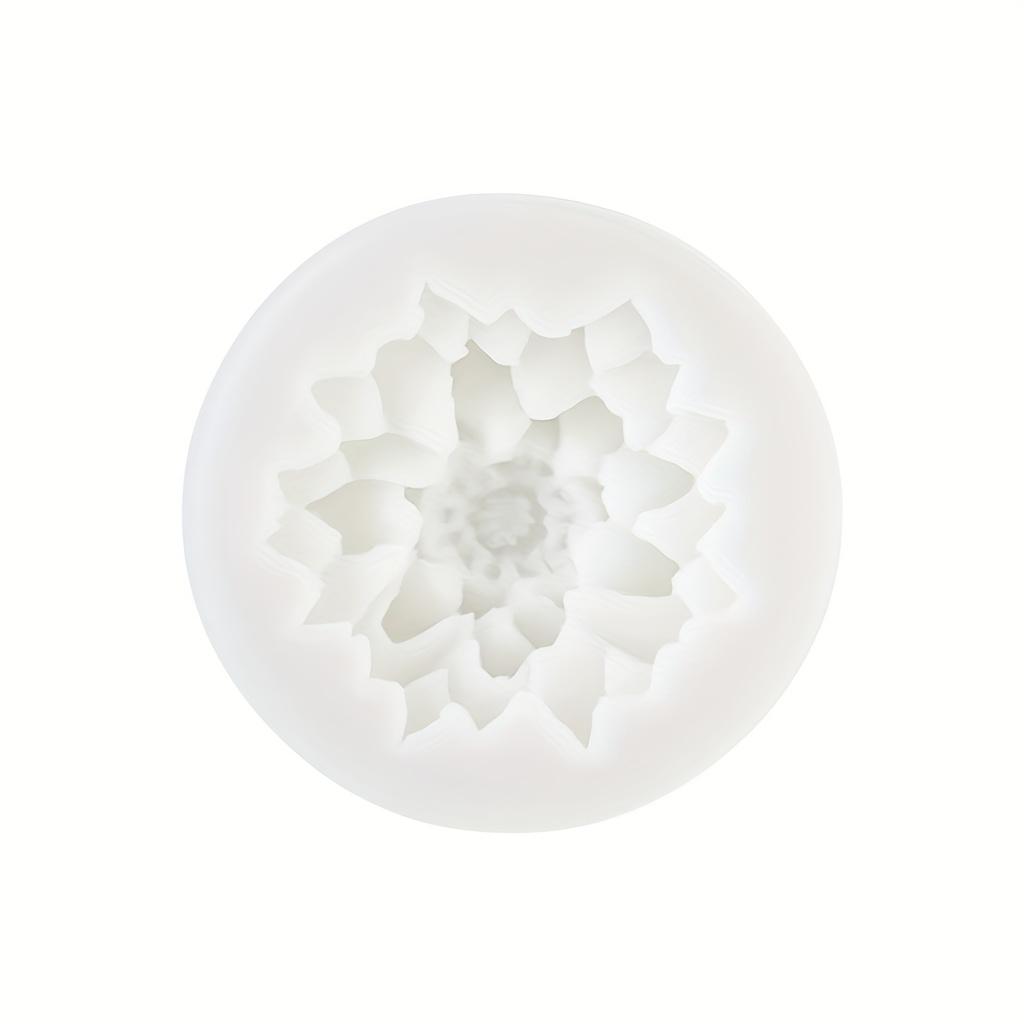 1 Lotus Mold - with Pink Petals, Lavender Layer - Non-Stick, Easy to Release - for Candle Making, Soap, Resin, Plastelicate Petal Details, DIY En