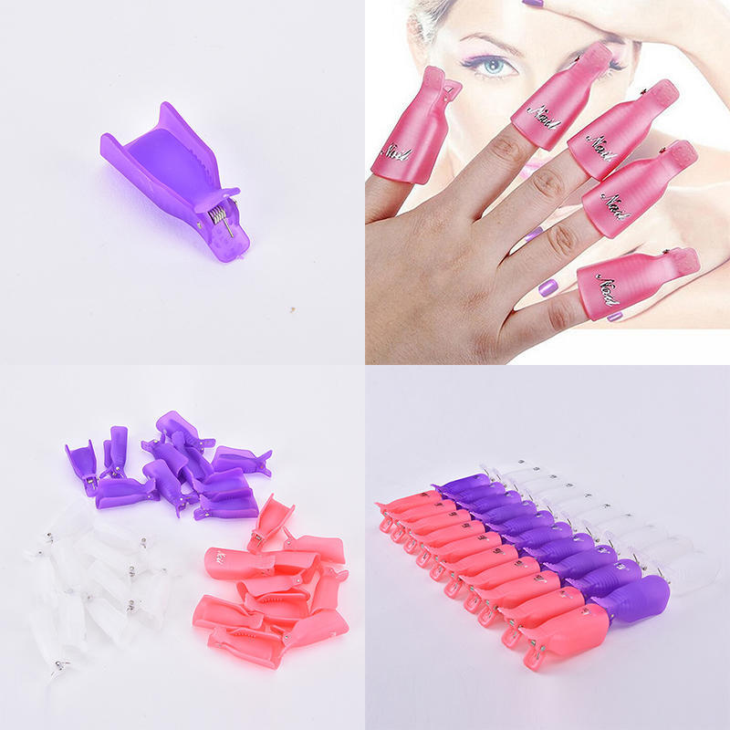 Plastic Nail Soak Off Uv Gel Art Polish Remover Wrap Gelish Clip Cap