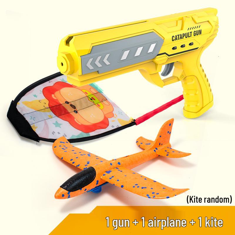 Foam Projectile Airplane Launcher: Hand-Throw Glider Toy for Kids with One-Key Flight