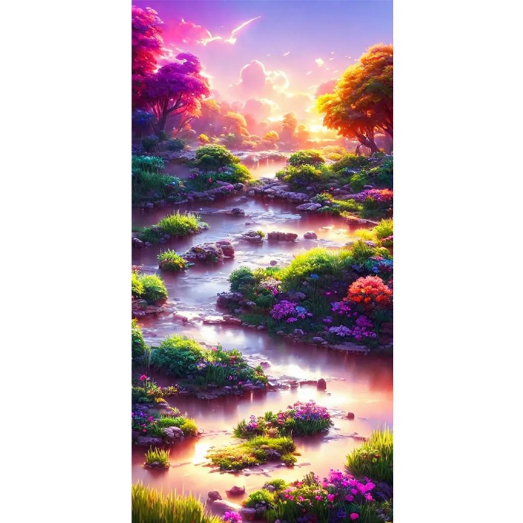 Valley 5D DIY Partial AB Full Square Drill Diamond Dots Paintings for Adults Home Decor Diamonds Paintings Gem Art 17.72x33.46in