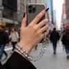 Elegant Crystal Beaded Phone Lanyard With Pvc String For Women And Men