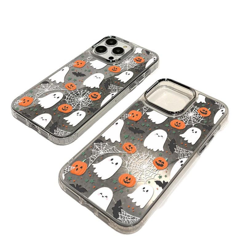 Halloween Ghost for iPhone17ProMax mobile phone case niche large hole 15/16 Apple 14 makeup mirror