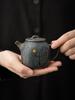 150ML Coarse Pottery  Gold Pinting Teapot KungFu Tea Making Device Tea Infuser Tea Kettle Old Rock Mud Retro Teapot Tea Ceremony