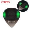 2/1 Stück Leuchtende Gitarrenplektren Rutschfestes Gitarrenplektrum Jazz-Plektrum LED-Licht für Elektrische Akustische Gitarre Bass Folk Farbe Bling Pick