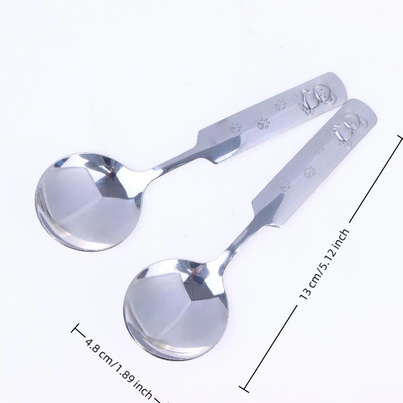 1/2PCS Children's Cartoon Koala Stainless Steel Spoon Watermelon Ice Cream Spoon Tea Spoon Dessert Spoon Tableware Set