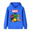 Autumn Winter Marvel Superheroes Chibi Printed Hoodies Fashionable Casual Warm Sports Long Sleeved Children's Boy Hooded Sweatshirts