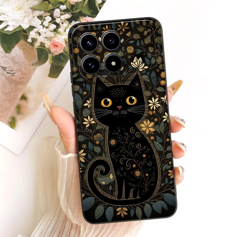 Für Xiaomi Redmi K90 Niedliche Katze Blume Cartoon Handyhülle Für Redmi K 90 K90 Pro Max 5G Stoßfeste Weiche Silikonhüllen Stoßfänger