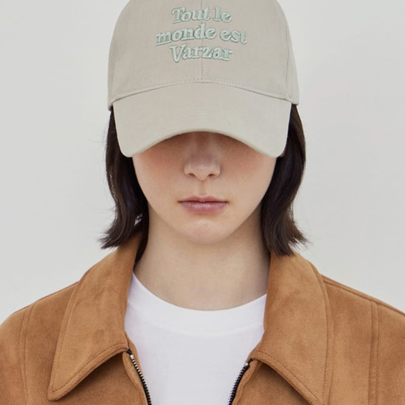 

VARZAR TMV Lettering Ball Cap [Washed Beige] FREE