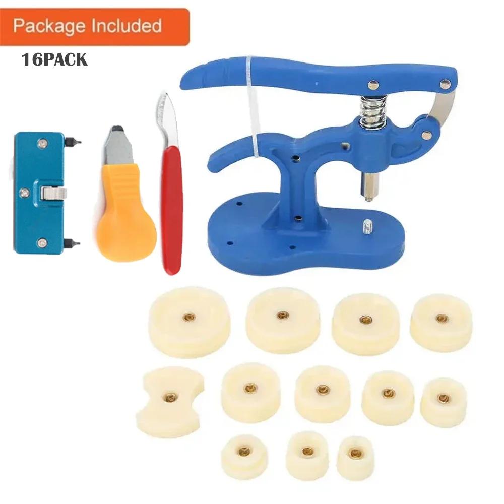 Watch Back Press Tool Set Nylon Prevent Slip Fitting Dies Nylon Watch Case Closer Watch Repair Tool Kit for Watchmaker 12pcs