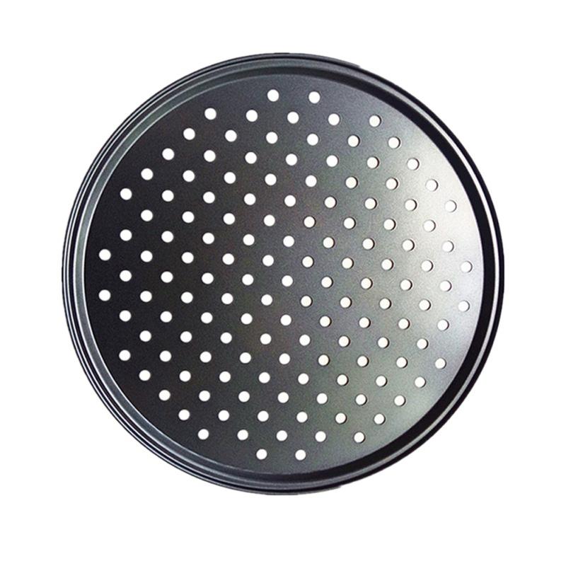 Bakeware Baking Tool Carbon Steel Non-stick Pizza Baking Pan Mesh Tray Plate Round Deep Dish Pizza Pan Tray Mould