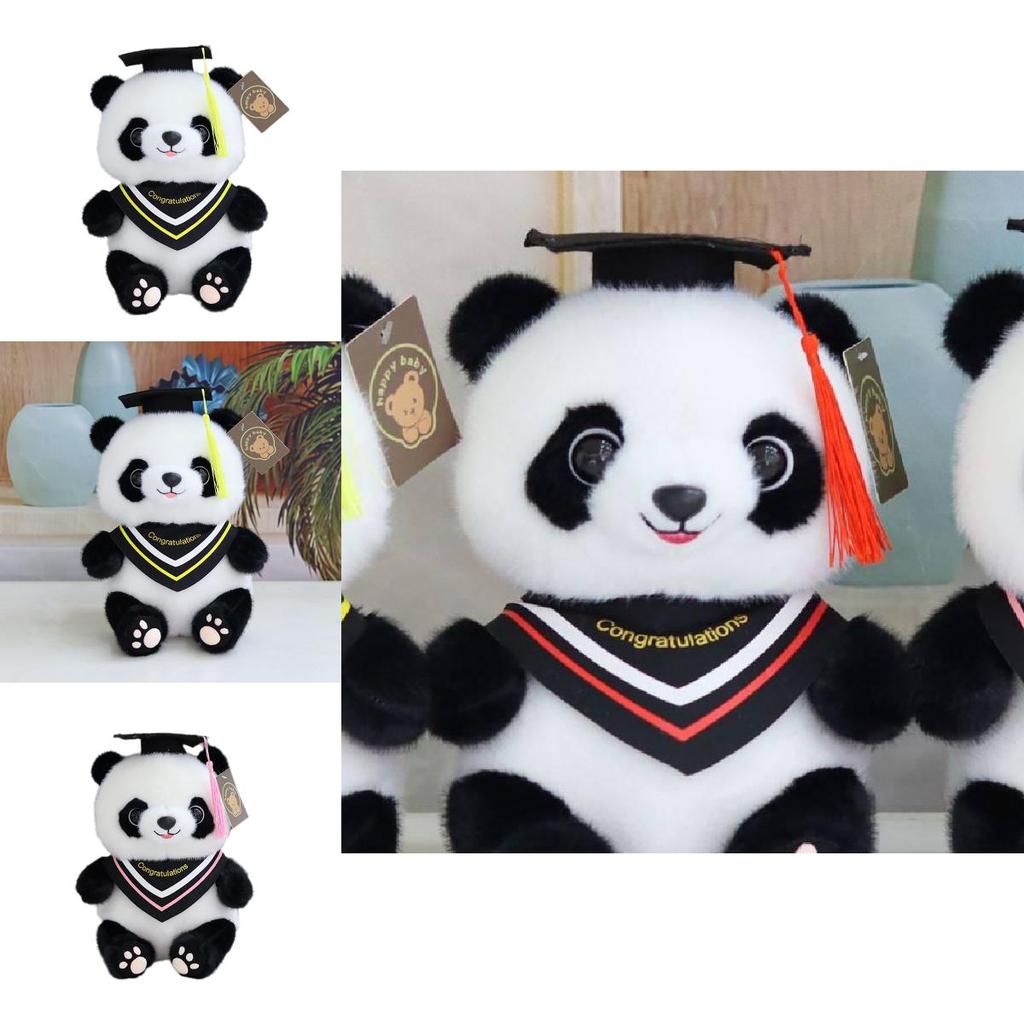 Charmantes Absolventen-Panda-Stofftier Niedliches Kuscheltier Mit Anpassbarem Logo