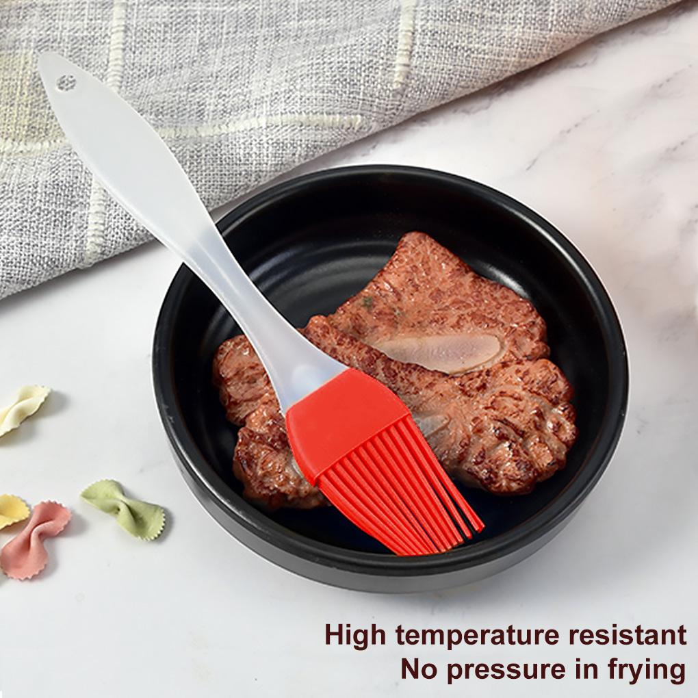 Silicone Basting Brush Clear Handle Heat Resistant Pastry Pancake BBQ Oil Brush