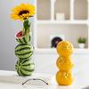 1PC Imitation Fruit Vase Modern Lemon Container Simulated Flower Pots Ceramic Vase Desktop Decoration 3 styles