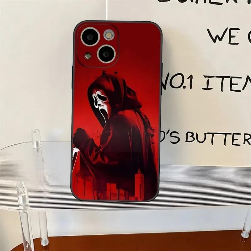Ghostface Horror Scream Art Phone Case For iPhone 16 15 14 13 12 11 Pro Max XS X XR 7 8 SE Back Cover