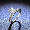 925 Sterling Silver D Color Moissanite Women's Starry River Four-Prong Classic Wedding Ring