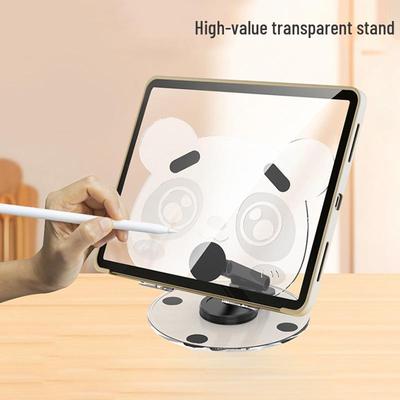 360° Rotating Foldable Acrylic Tablet Stand with Anti-slip Base