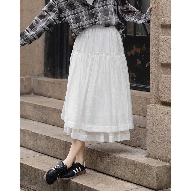 Demana Glazed Snow Lyocell Midi Skirt