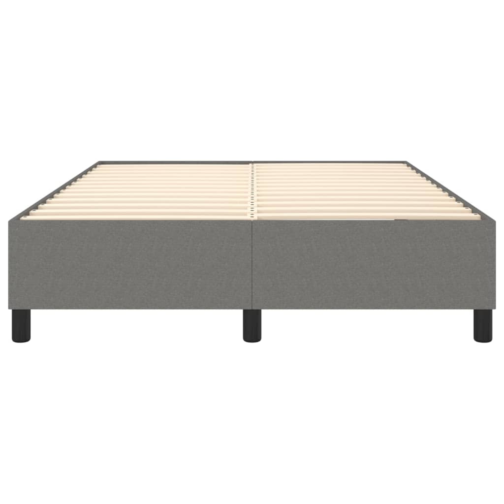vidaXL Boxspringbettgestell Dunkelgrau 140x200 cm Stoff