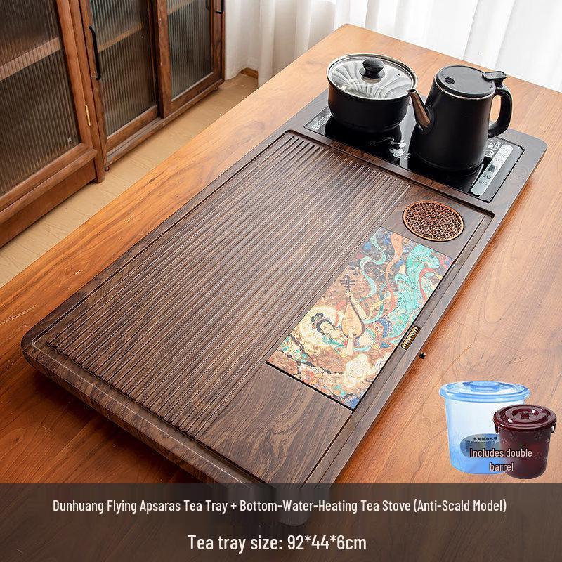 Chaxun Dunhuang Flying Apsaras Tea Tray with Electric Stove
