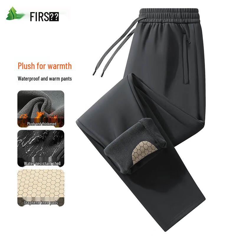 FIRS Men's Winter Fleece-lined Straight Leg Casual Pants